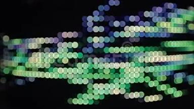 令人惊叹的蓝色和绿色LED照明，抽象背景，电力